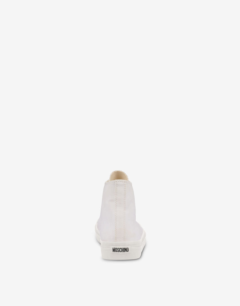 High canvas trainers White Moschino 2