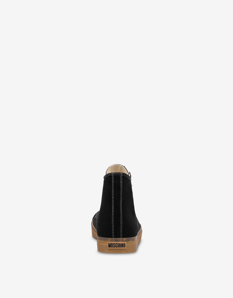 Zapatillas altas de lona Negro Moschino 2