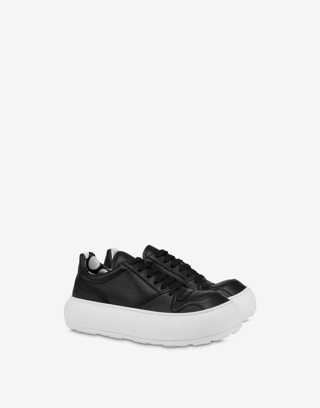 Sneakers 小牛皮材质Ollie 黑色 Moschino 0