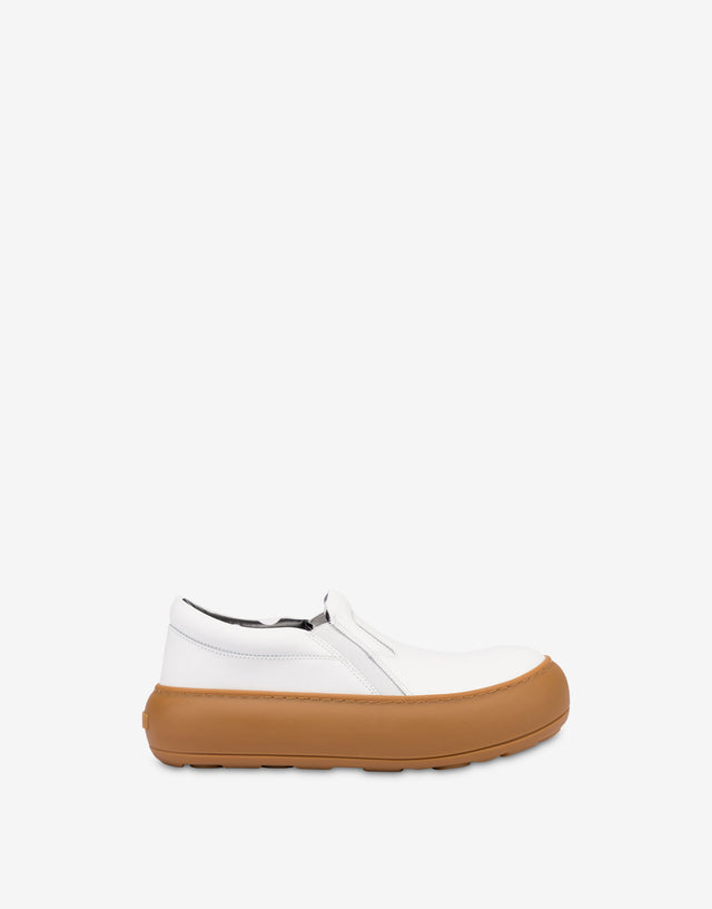 Calfskin slip-on trainers White Moschino 1