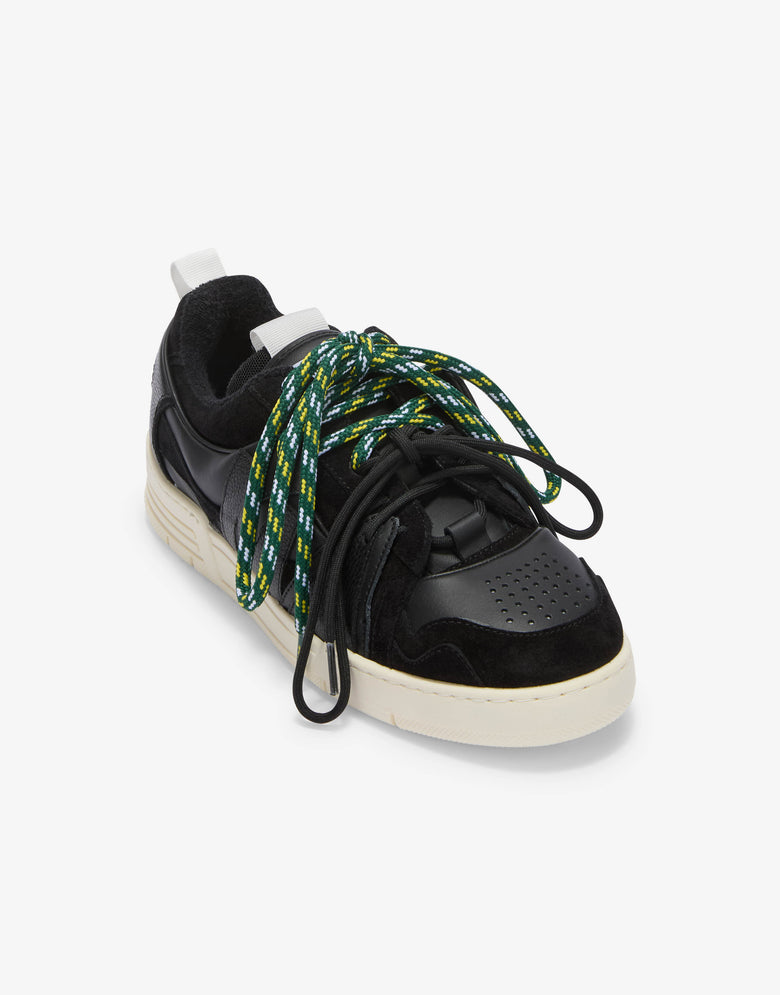 Zapatillas de piel de becerro y ante Negro Moschino 3