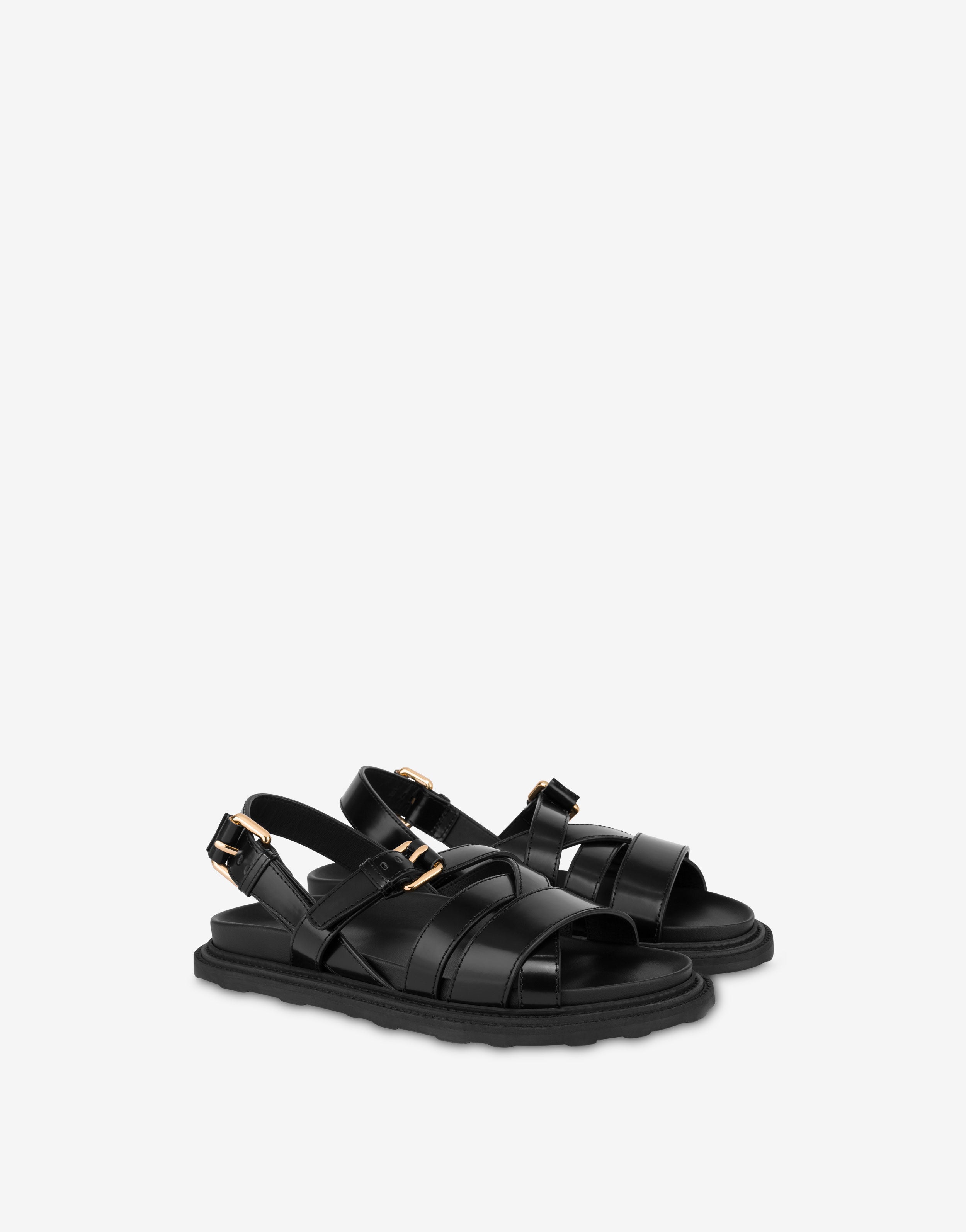 Brushed calfskin sandals