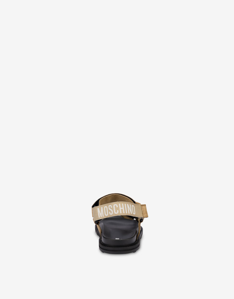 Calfskin sports sandals Beige Moschino 2