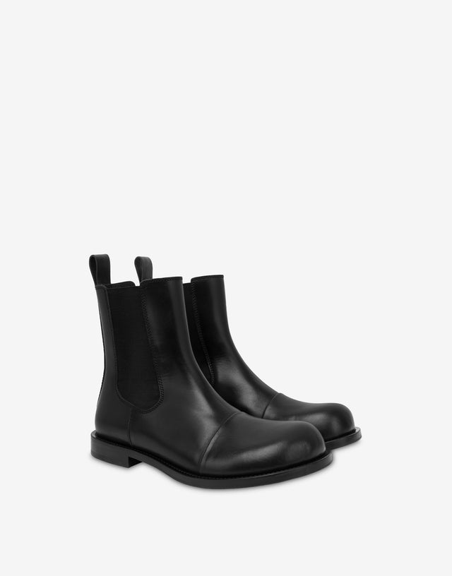 Botines de becerro Negro Moschino 0
