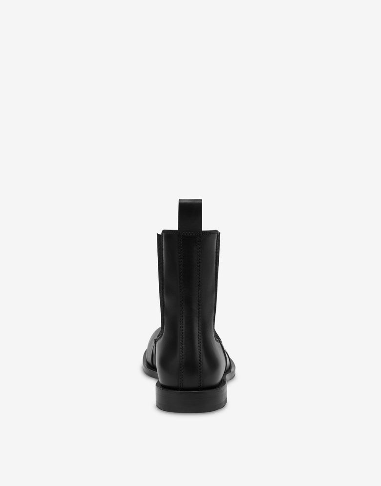 Calf ankle boots Black Moschino 2