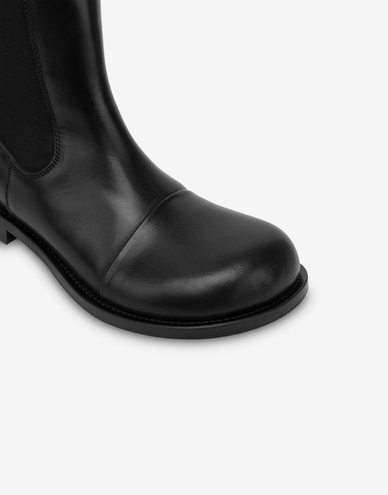 Calf ankle boots Black Moschino 3