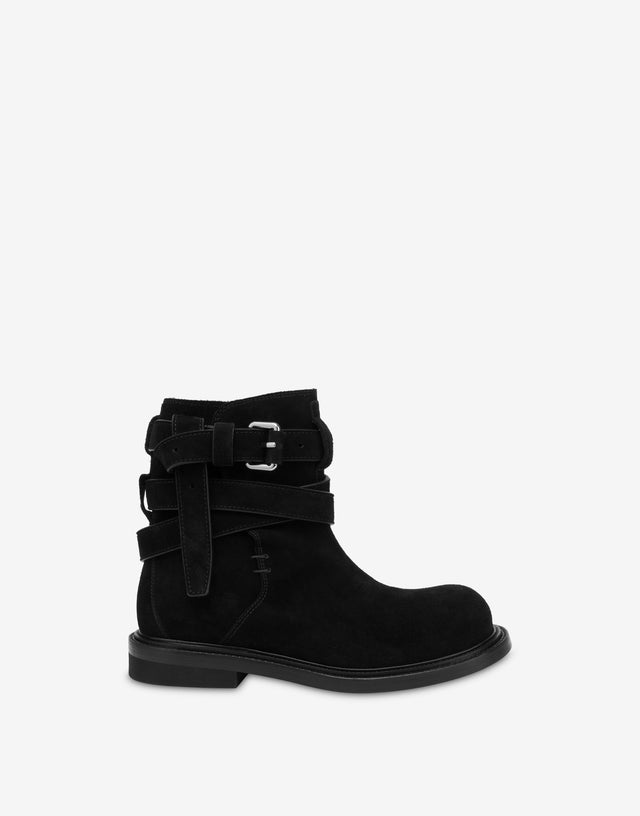 Botines de ante  Negro Moschino 1
