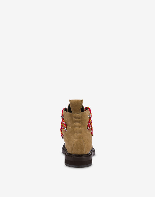 Oliver suede trekking boots Beige Moschino 1