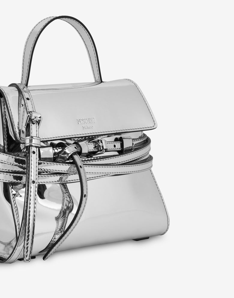 Bolso pequeño Moschino Tie Me Plata Moschino 3