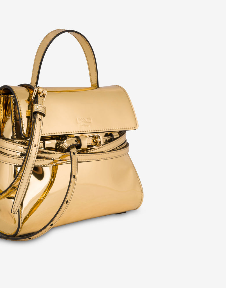 Moschino Tie Me 小手提包 金色 Moschino 3