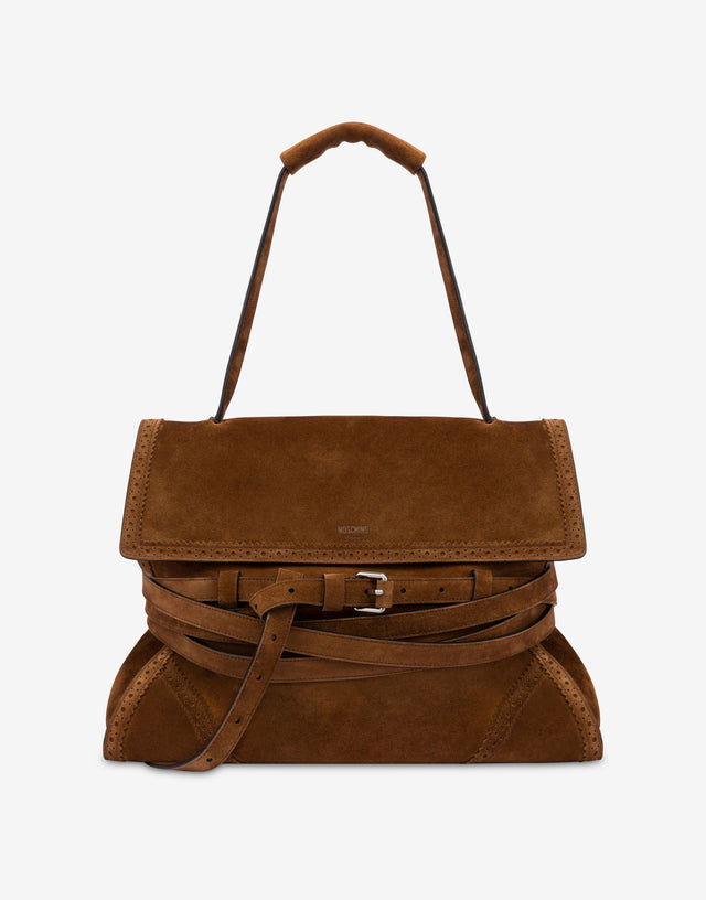 Bolso bandolera mediano Moschino Tie Me  Marrón Moschino 0