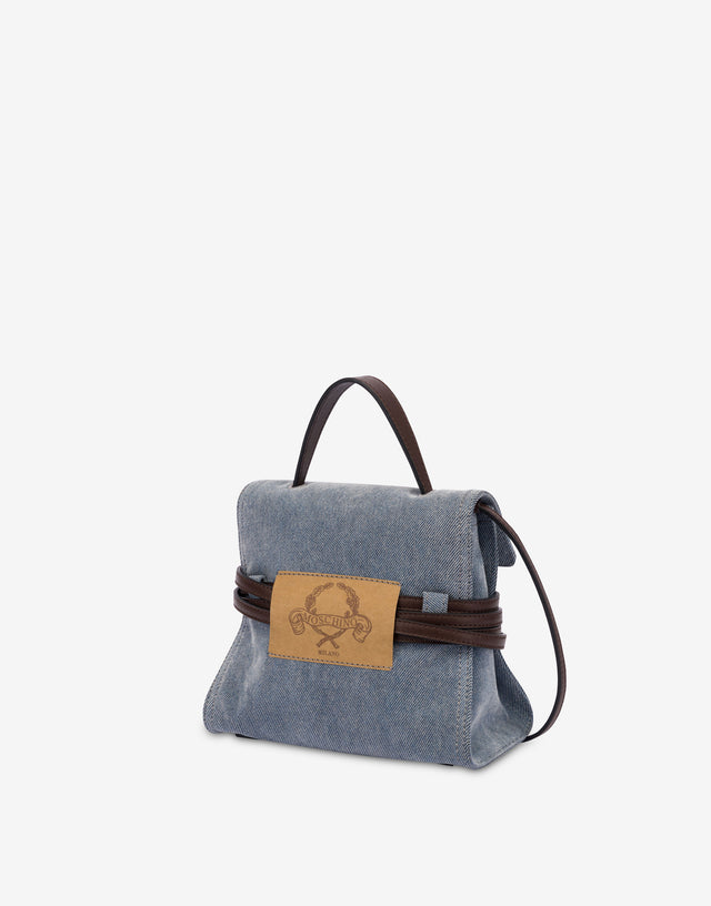 Bolso de mano pequeño Moschino Tie Me  Blue Denim Moschino 1