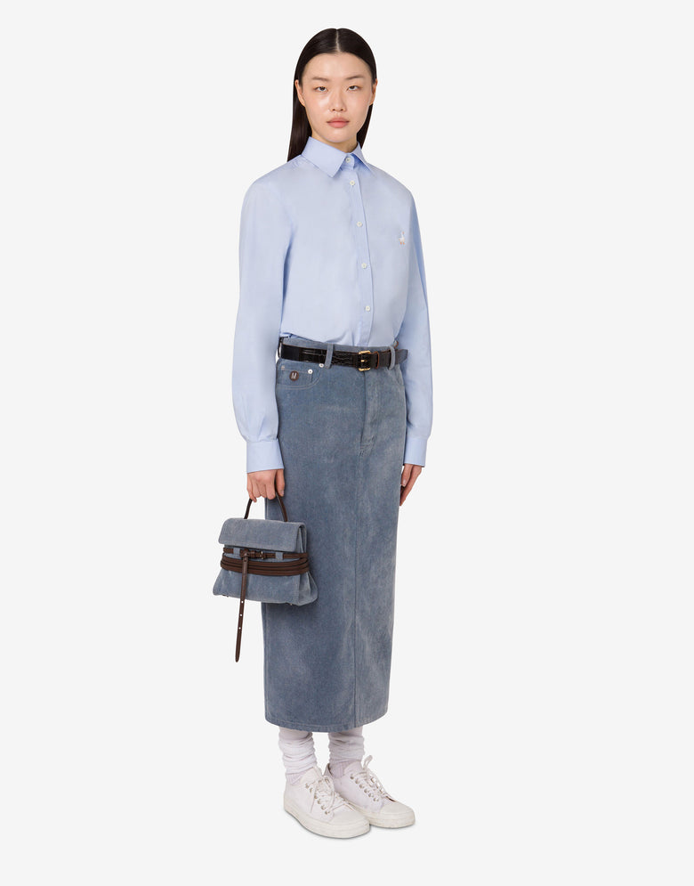 Bolso de mano pequeño Moschino Tie Me  Blue Denim Moschino 4