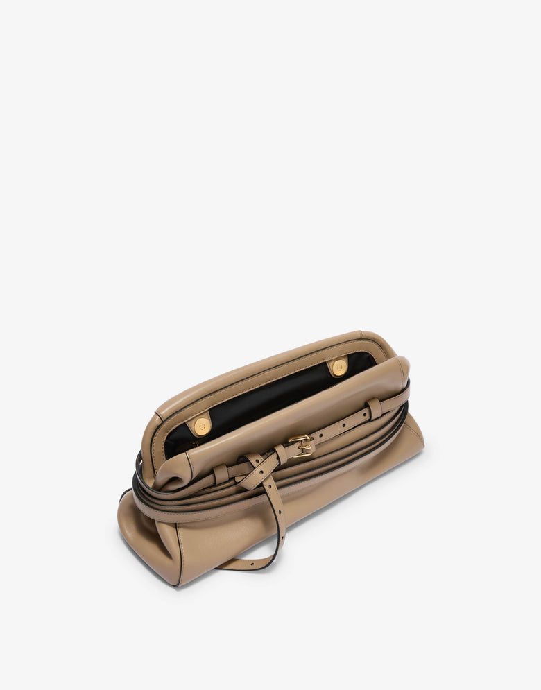 Moschino Tie Me Large Clutch Bag Nude Moschino 2