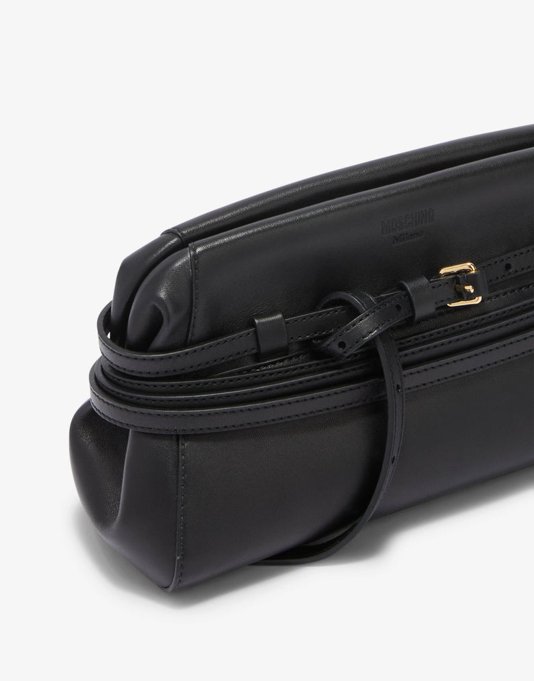 Moschino Tie Me Small Clutch Bag Black Moschino 2