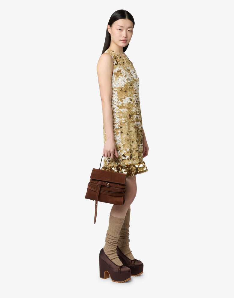 Moschino Tie Me Regular Handbag Brown Moschino 4