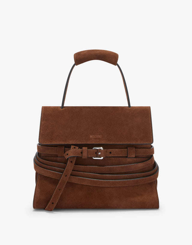 Moschino Tie Me Regular Handbag Brown Moschino 0