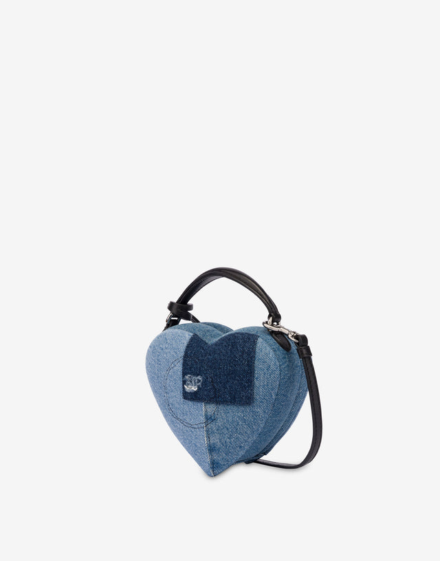 迷你手提包 Love Me 蓝色牛仔布 Moschino 1