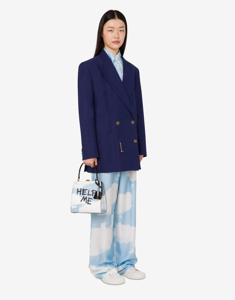 Bolso de mano Archive Clouds Celeste Moschino 4