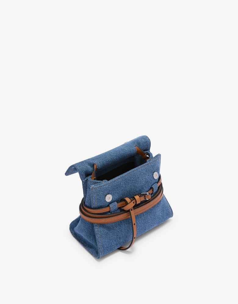 Bolso de mano pequeño Moschino Tie Me Blue Denim Moschino 2