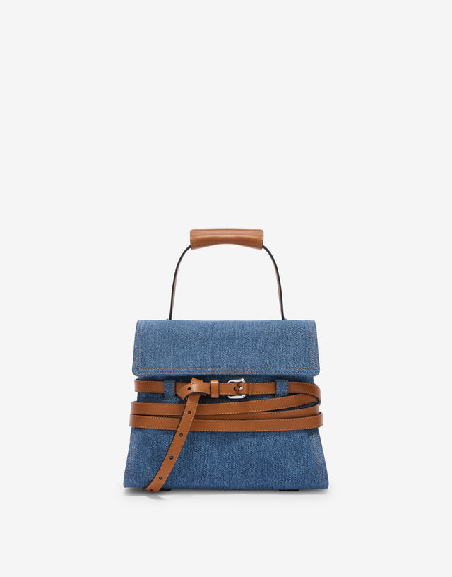 Bolso de mano Moschino Tie Me Blue Denim Moschino 0