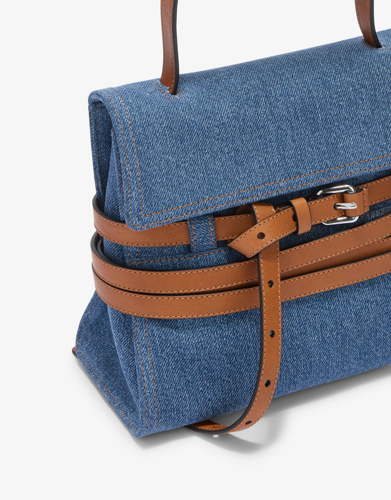 Moschino Tie Me Clutch Blue Denim Moschino 3