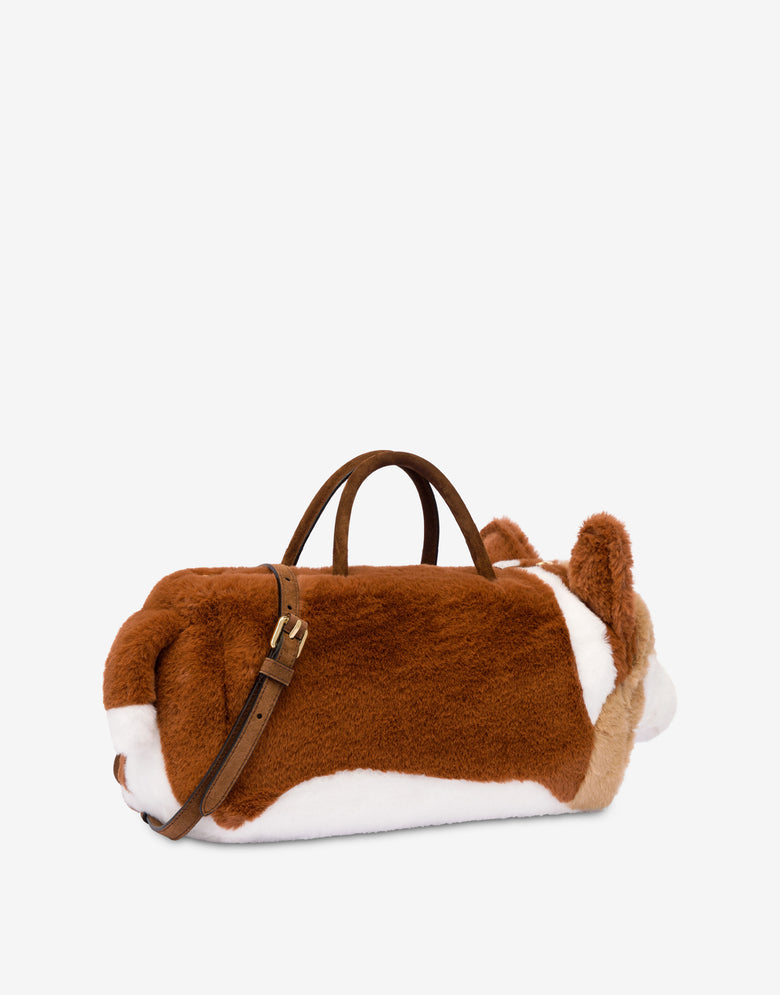 柯基犬手提包 Brown Orange Moschino 1