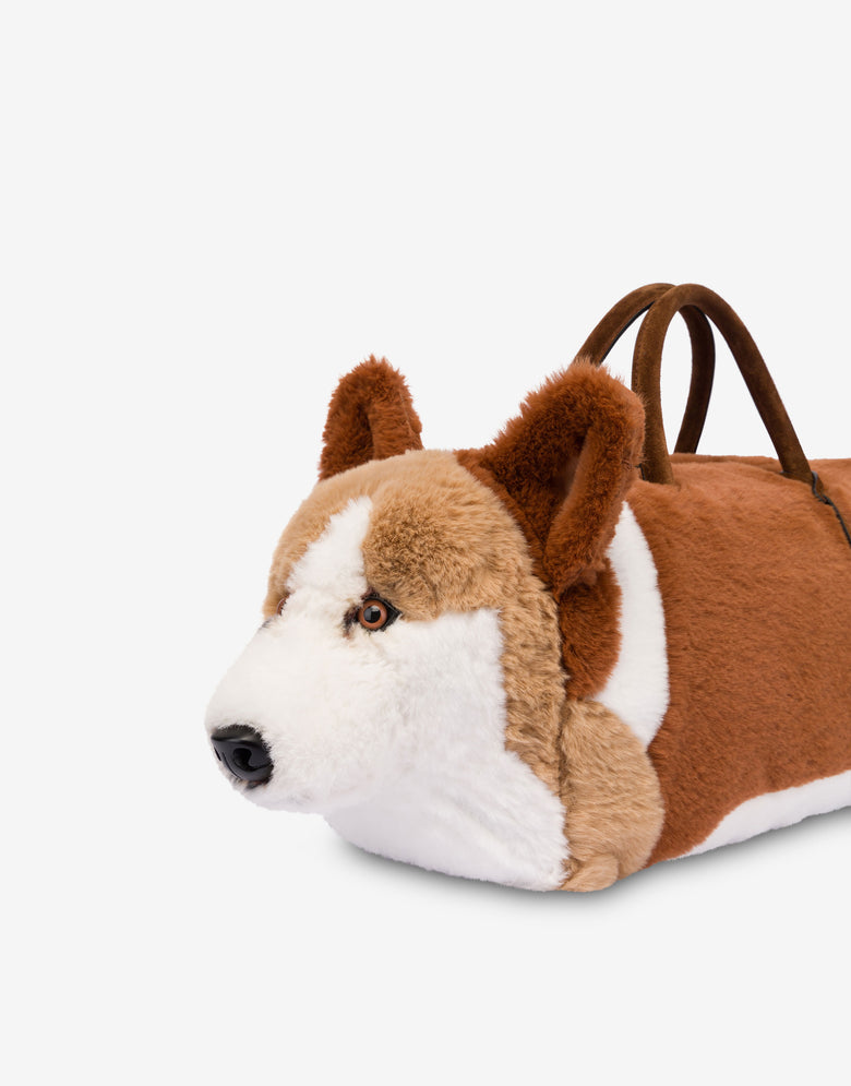 柯基犬手提包 Brown Orange Moschino 3