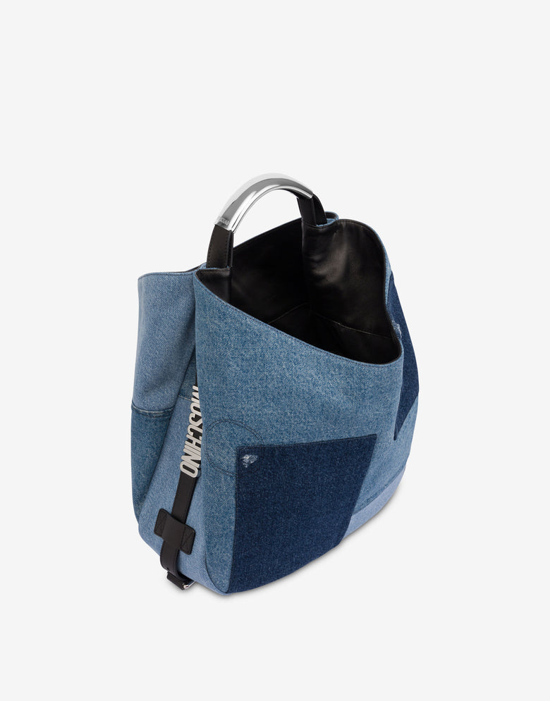 Moschino Handle Me 中号肩背包 蓝色牛仔布 Moschino 2