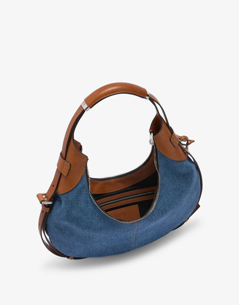 Moschino Handle Me Hobo Bag Blue Denim Moschino 2