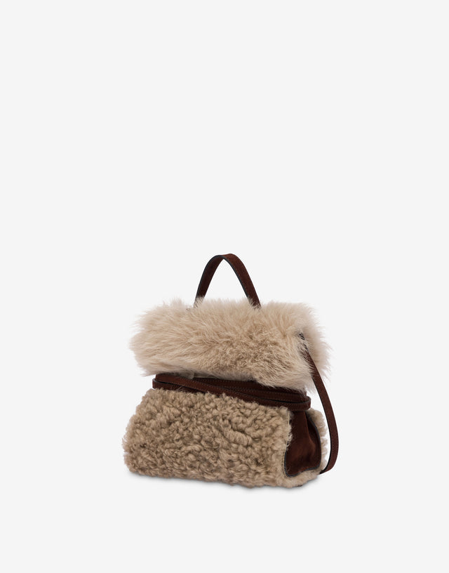 Bolso de mano pequeño Moschino Tie Me Beige claro Moschino 1