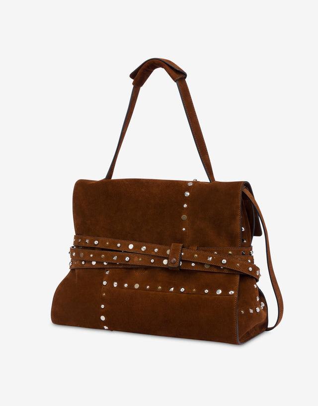 Moschino Tie Me 中号单肩包 棕色 Moschino 1