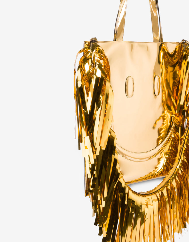 Smiley® 镜面效果手提包 金色 Moschino 4