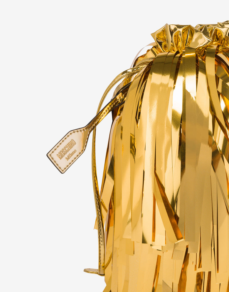 镜面效果水桶包 金色 Moschino 3