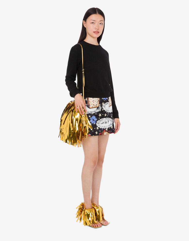 镜面效果水桶包 金色 Moschino 4