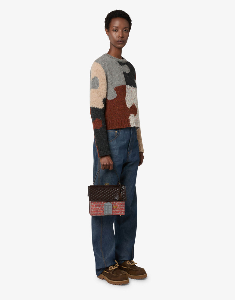 Bolso House Marrón Moschino 4