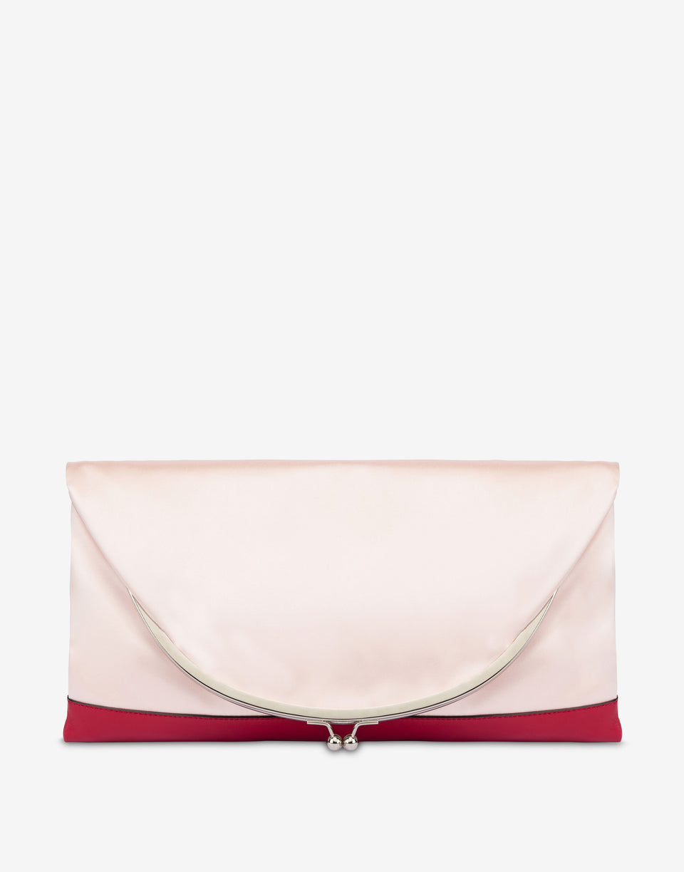 Large Double Clutch Bag Pink Moschino 0