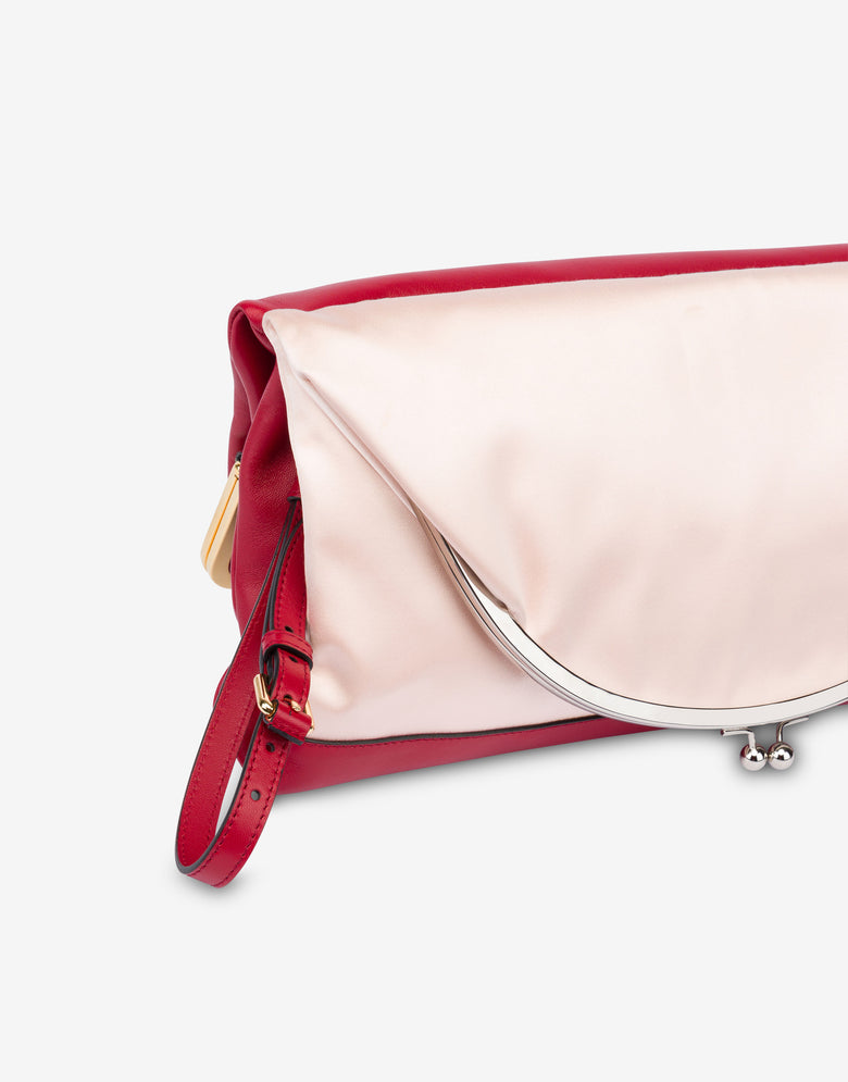 Large Double Clutch Bag Pink Moschino 3