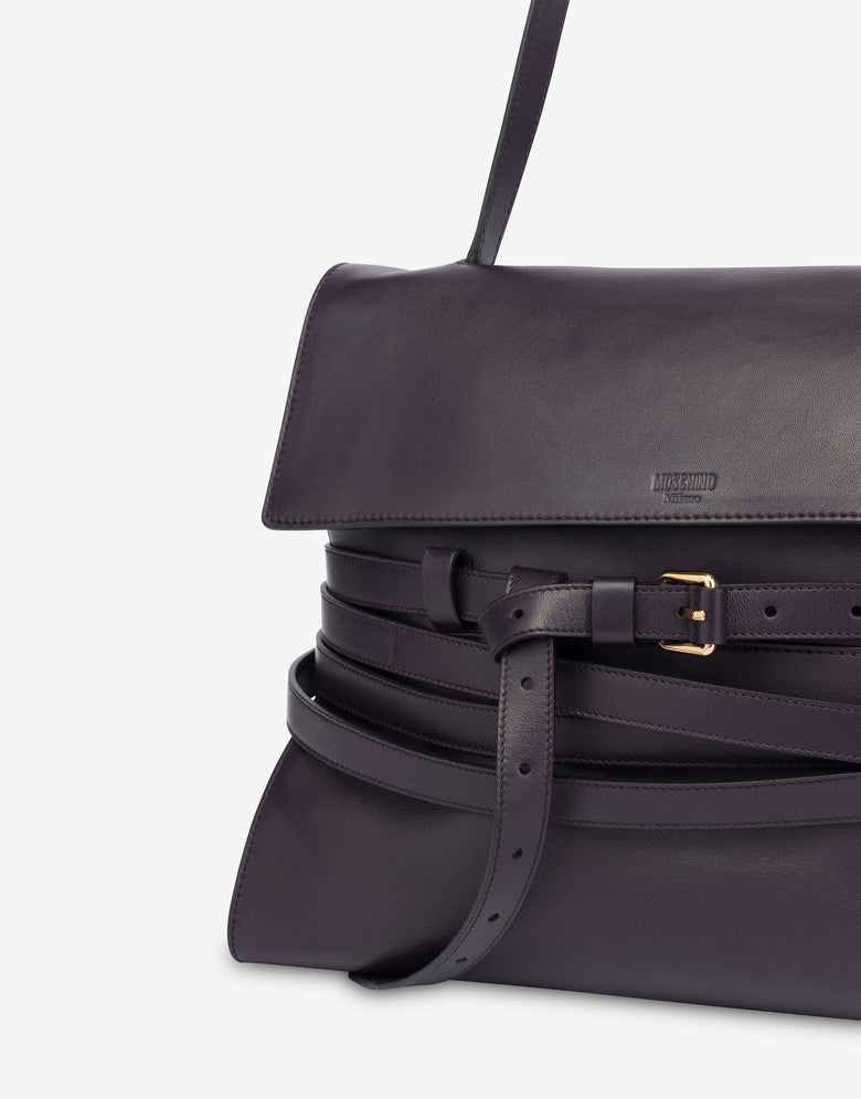Medium Moschino Tie Me Bag Deep purple Moschino 3