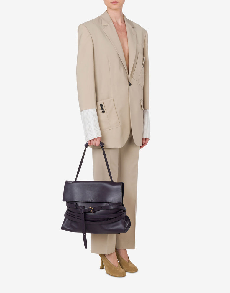 Medium Moschino Tie Me Bag Deep purple Moschino 4