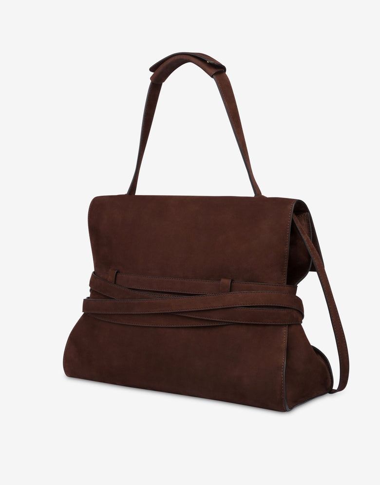 Moschino Tie Me Medium Hand Bag Dark brown Moschino 1
