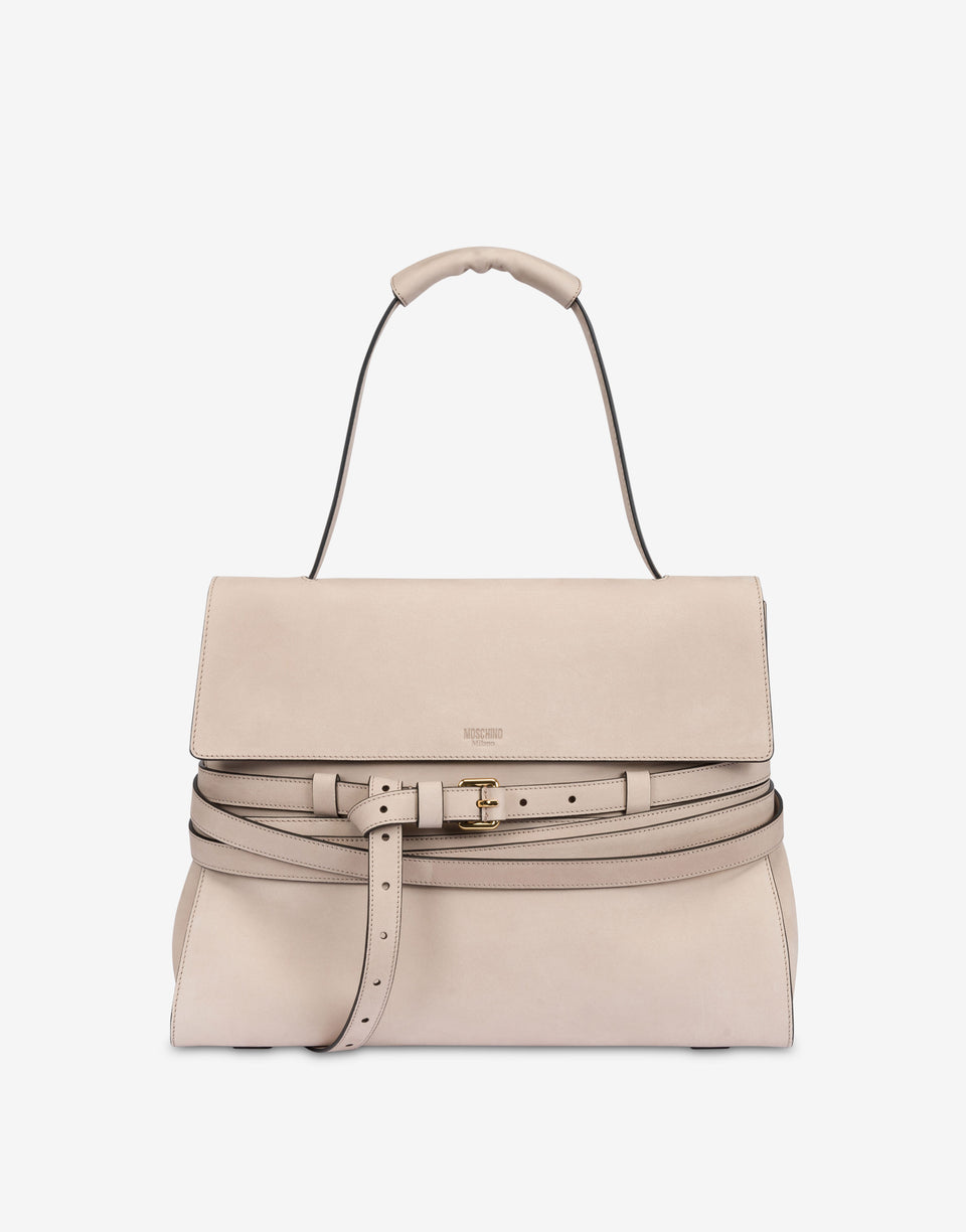 Moschino Tie Me Medium Handbag Grey Moschino 0