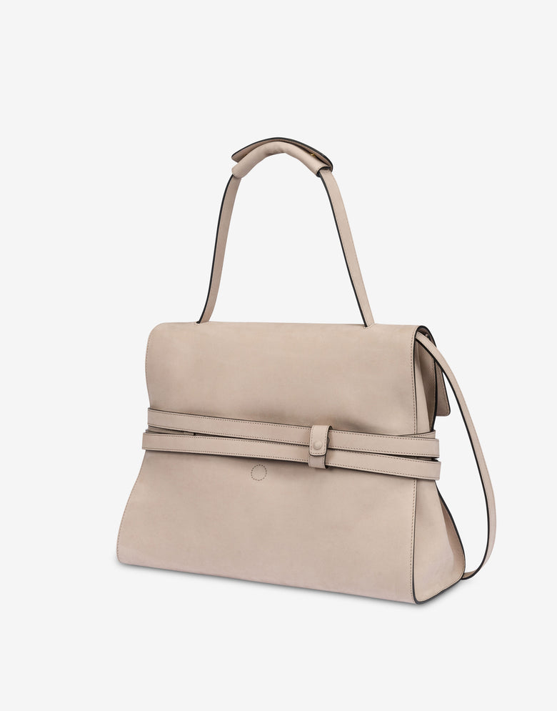 Moschino Tie Me Medium Handbag Grey Moschino 1