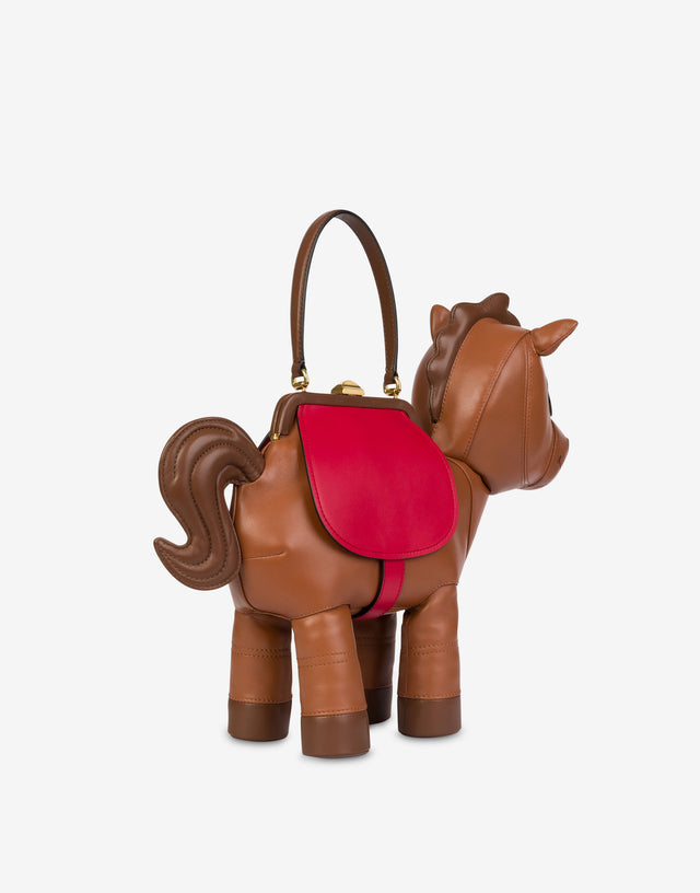 Horse Bag Brown Moschino 1