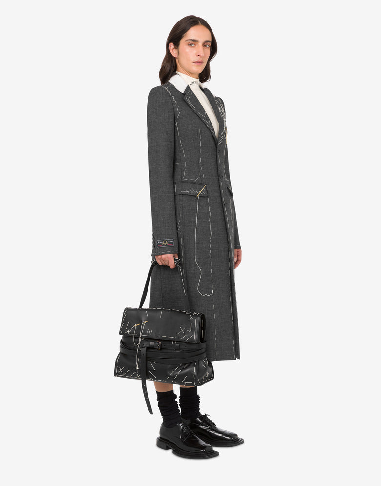 Moschino Tie Me 中号手提包 黑色 Moschino 4