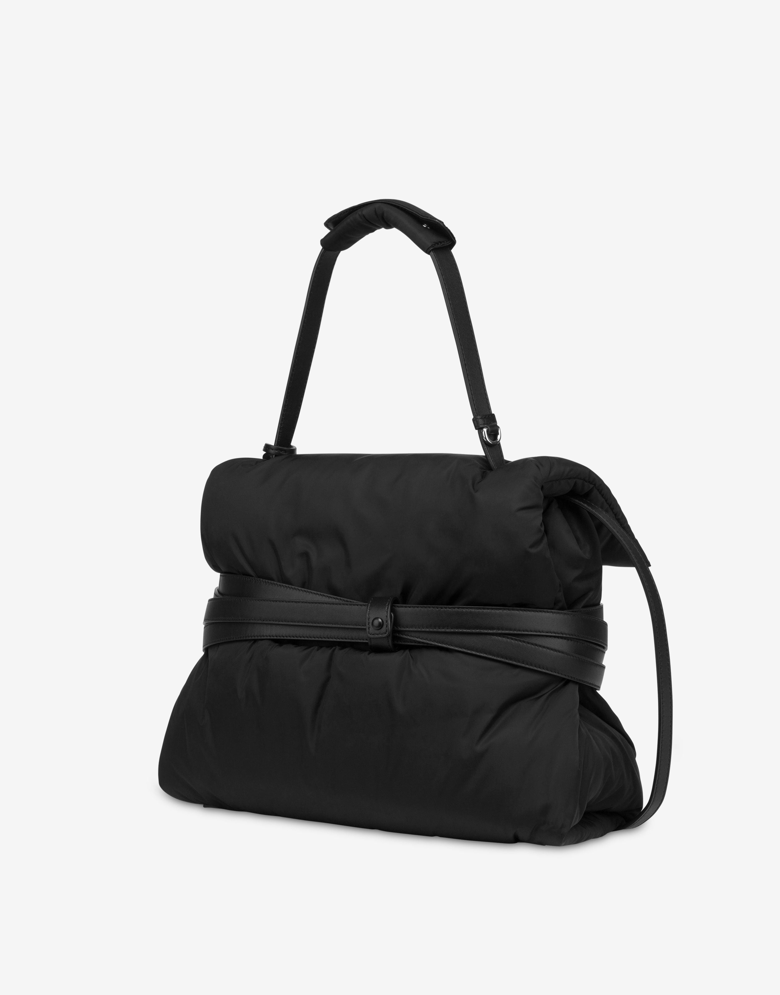 ☆最終SALE☆ MOSCHINO ブラックベルベットバッグ Moschino Tie Me Medium Hand Bag | Moschino