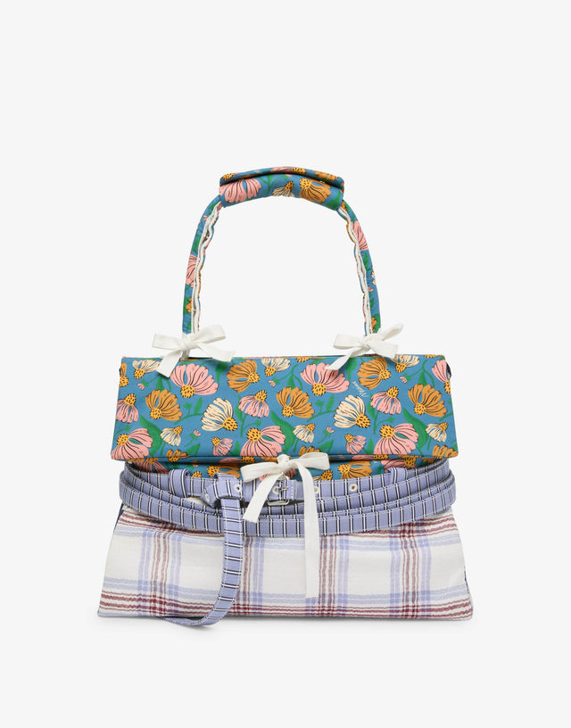 Moschino Tie Me medium handbag Azure Moschino 0