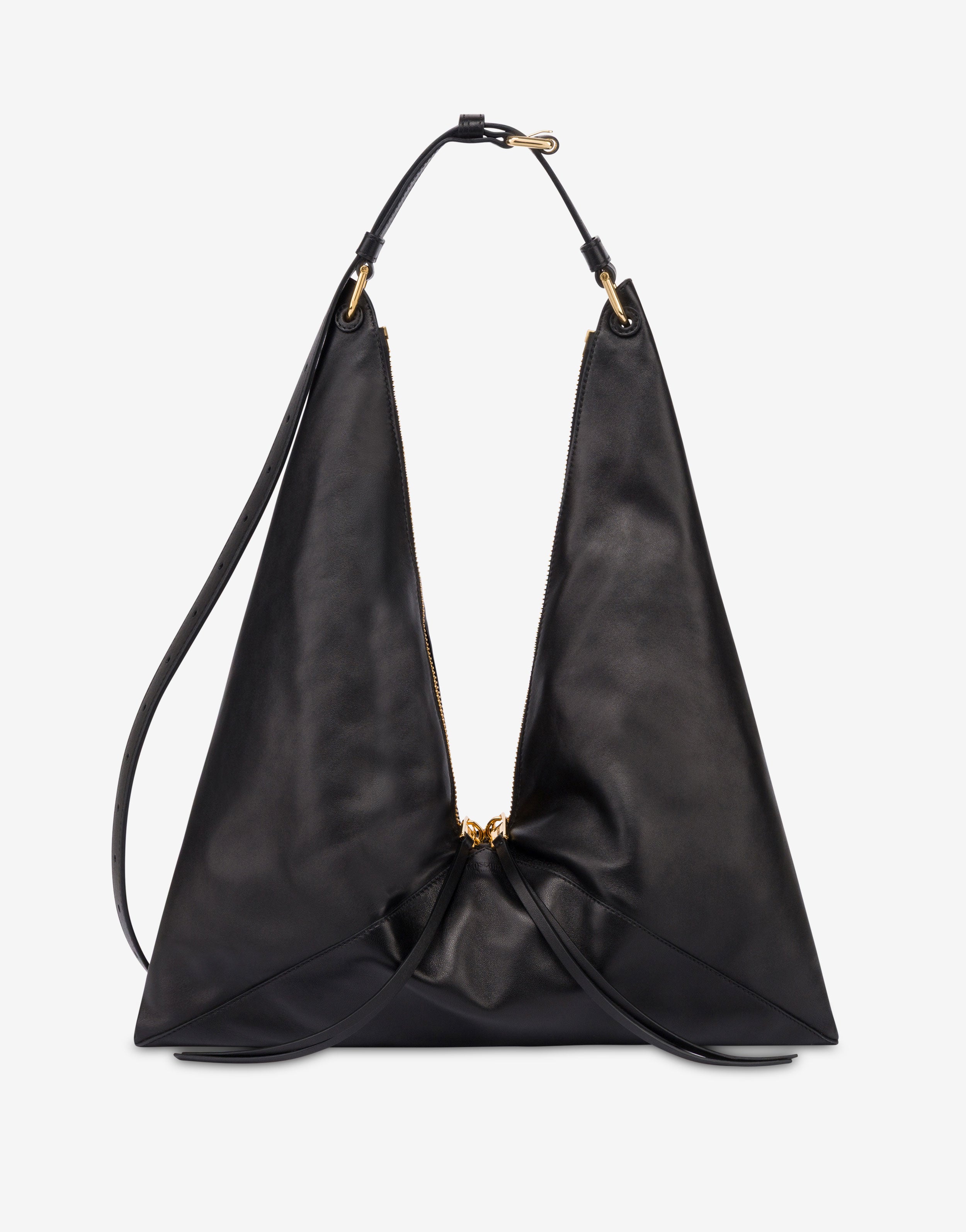 Nappa leather hobo bag
