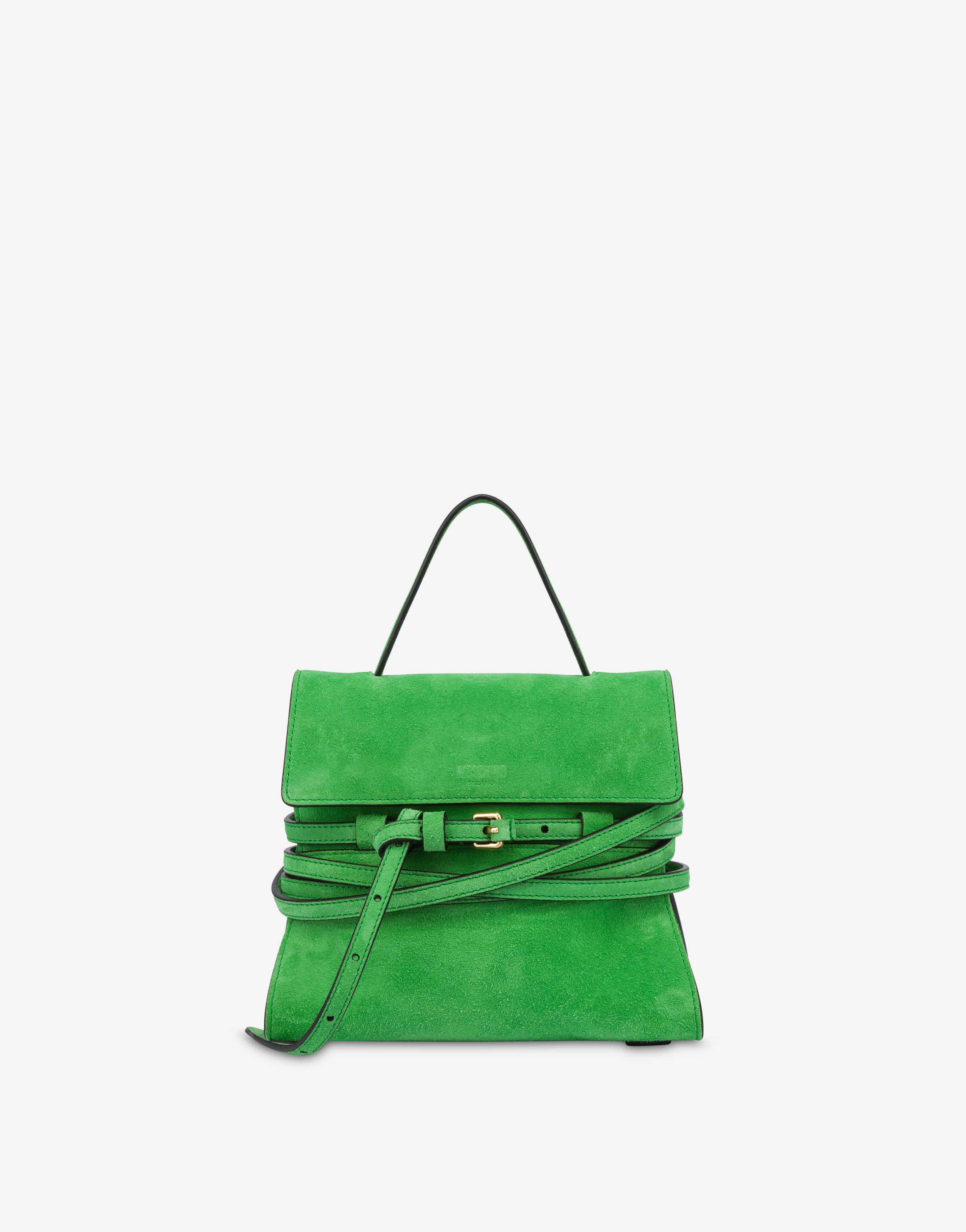Moschino Tie Me bag in suede Small