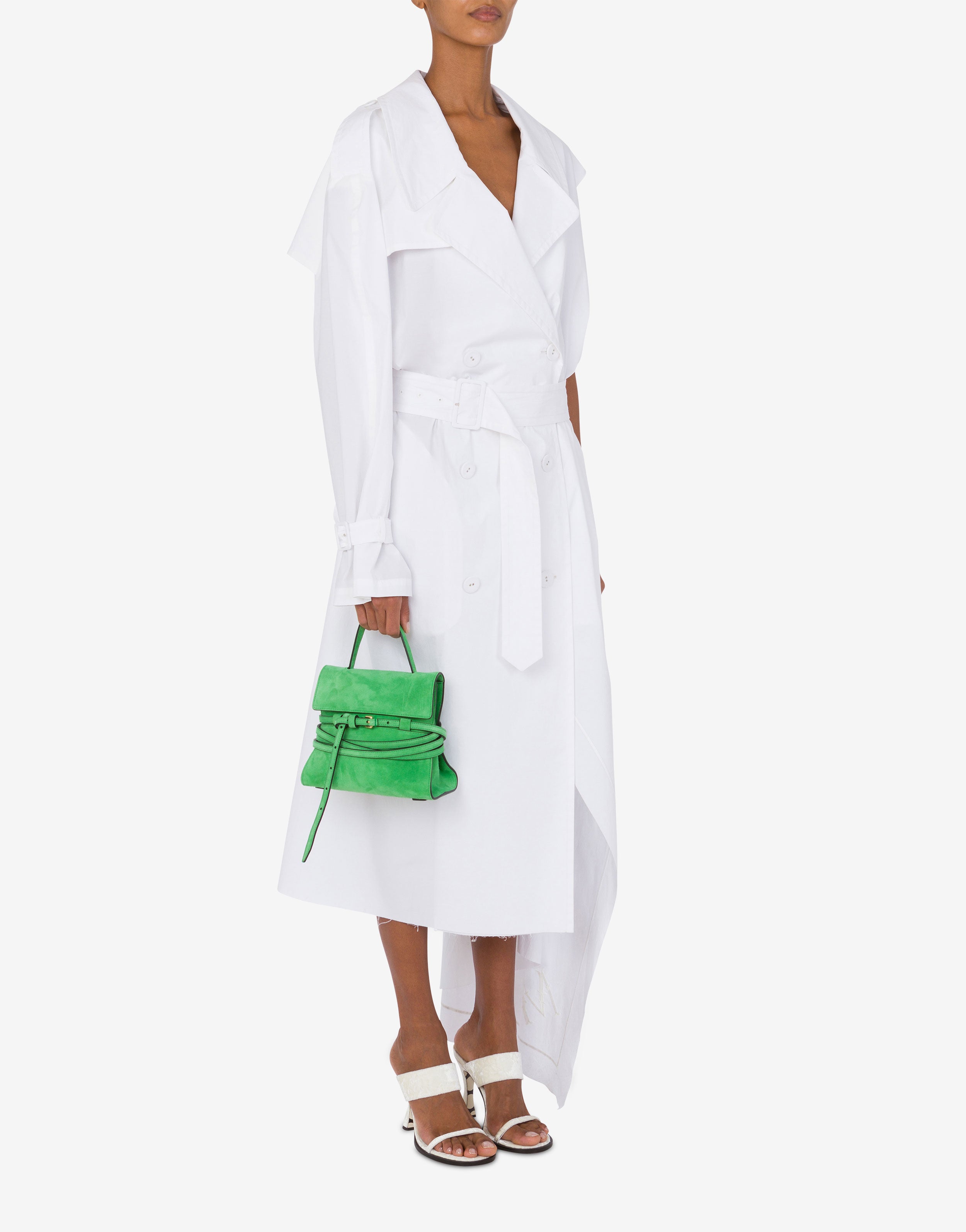 Moschino Tie Me bag in suede Small | Moschino
